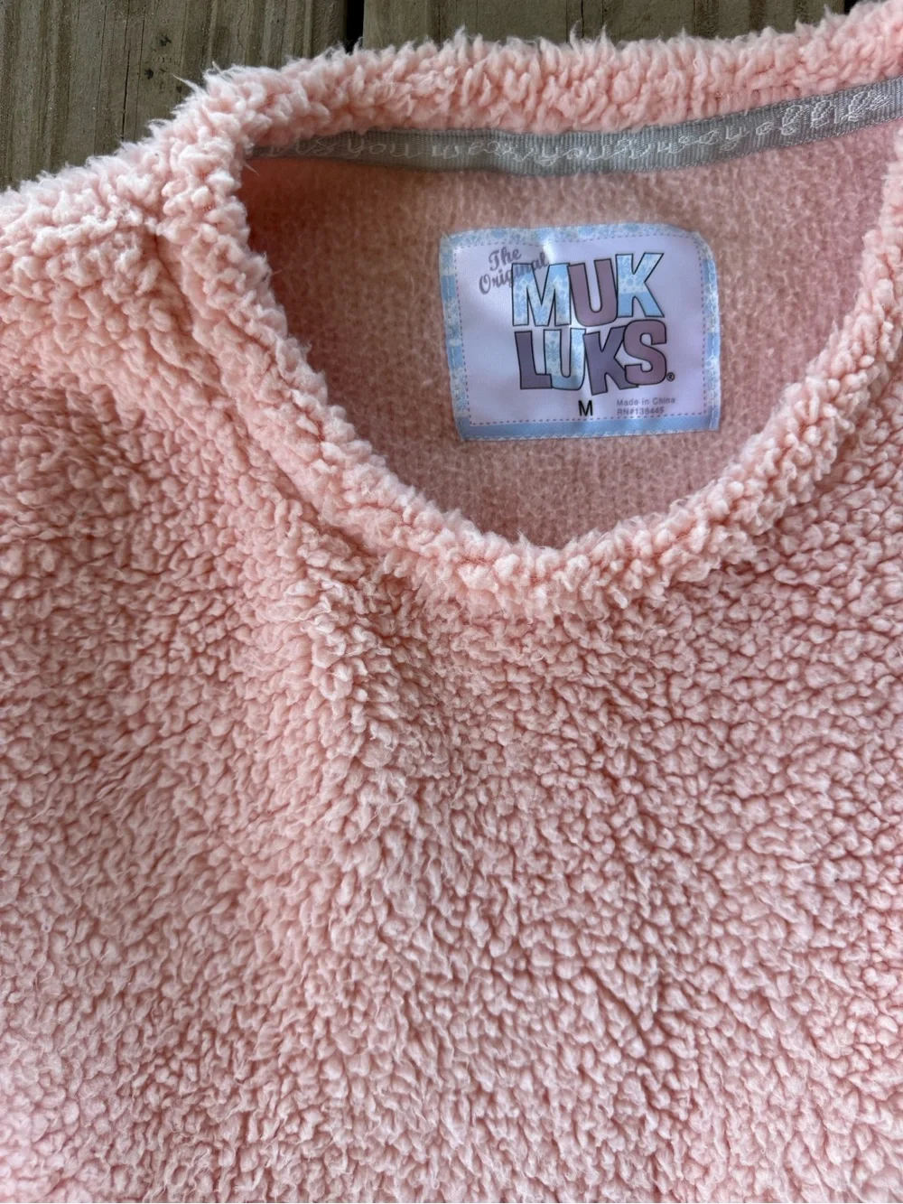 MUK LUKS Cozy Plush Fleece Lounge Set Pink & Ivory